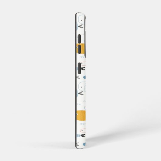 Cute Doodle School of Fish Pattern Samsung Galaxy Hoesje (Rechterkant)