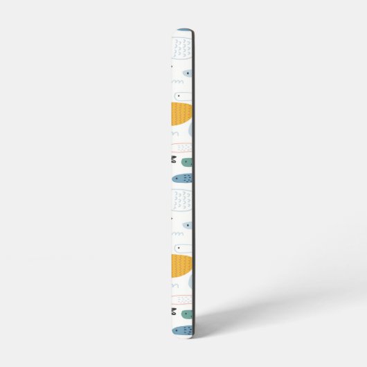 Cute Doodle School of Fish Pattern Samsung Galaxy Hoesje (Linkerkant)