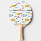 Cute Doodle School of Fish Pattern Tafeltennisbatje (Voorkant)