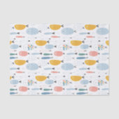 Cute Doodle School of Fish Pattern Tissuepapier (Voorkant)
