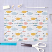 Cute Doodle School of Fish Pattern Tissuepapier (Craft)
