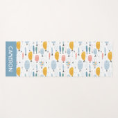 Cute Doodle School of Fish Pattern Yogamat (Voorkant (horizontaal))