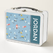 Cute Doodle Town Scene Patroon (Voorkant)