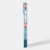 Cute Doodle Town Scene Patroon Case-Mate iPhone Case (Achterkant / Links)