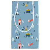 Cute Doodle Town Scene Patroon Klein Cadeauzakje (Voorkant)