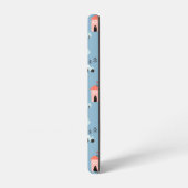 Cute Doodle Town Scene Patroon Samsung Galaxy Hoesje (Linkerkant)