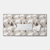 Cute Doodle Woodland Beer Pattern Bureaumat (Keyboard & Muis)