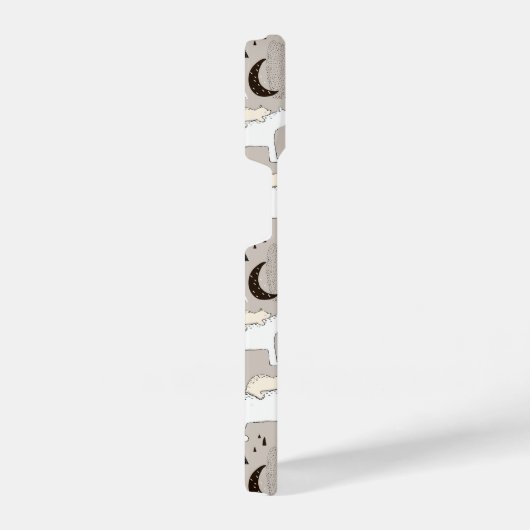 Cute Doodle Woodland Beer Pattern iPhone Hoesje (Rechterkant)