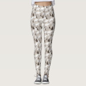 Cute Doodle Woodland Beer Pattern Leggings (Voorkant)