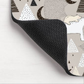 Cute Doodle Woodland Beer Pattern Muismat (Hoek)