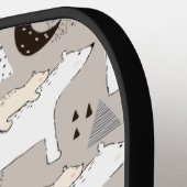 Cute Doodle Woodland Beer Pattern Pickleball Paddle (Links Detail)