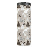 Cute Doodle Woodland Beer Pattern Thermosbeker (Achterkant)