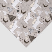 Cute Doodle Woodland Beer Pattern Tissuepapier (Detail)