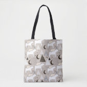Cute Doodle Woodland Beer Pattern Tote Bag (Voorkant)