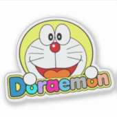 Cute Doraemon Fanart Sticker (Voorkant)