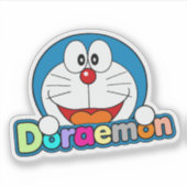 Cute Doraemon Fanart Sticker (Voorkant)