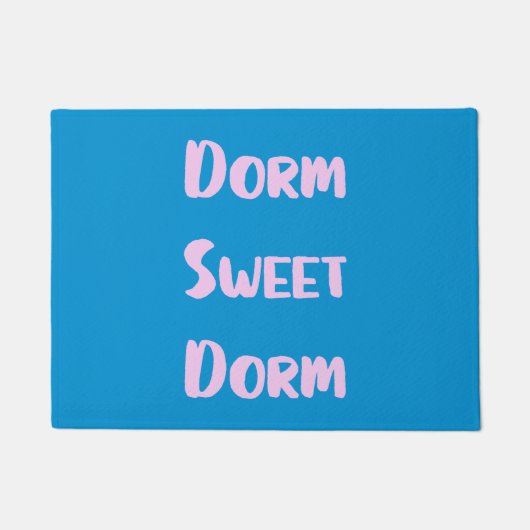 Cute Dorm Sweet Dorm in Blue en Pink Deurmat (Voorkant)