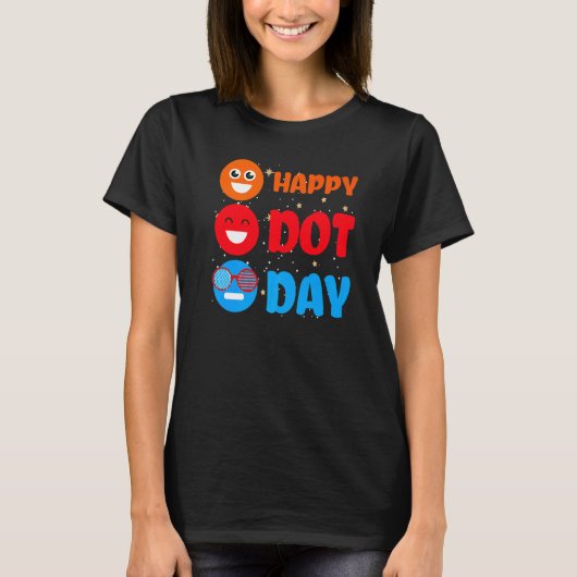 Cute Dot Pattern Smile September National Happy Do T-shirt (Voorkant)