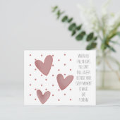 Cute Dots and Hearts Pattern Valentine's Postcard Feestdagenkaart (Staand voorkant)