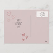 Cute Dots and Hearts Pattern Valentine's Postcard Feestdagenkaart (Achterkant)