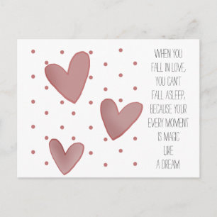 Cute Dots and Hearts Pattern Valentine's Postcard Feestdagenkaart