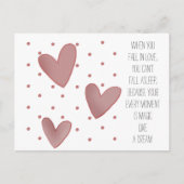 Cute Dots and Hearts Pattern Valentine's Postcard Feestdagenkaart (Voorkant)