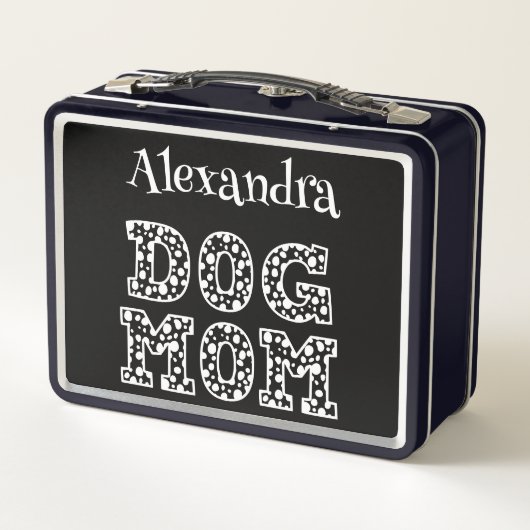 Cute Dotted Dog Mam Graphics typografie met naam (Achterkant)