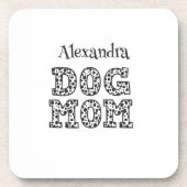 Cute Dotted Dog Mam Graphics typografie met naam Bier Onderzetter (Voorkant)