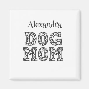 Cute Dotted Dog Mam Graphics typografie met naam Magneet