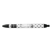 Cute Dotty Cats in Love Monogram Zwarte Inkt Pen (Voorkant)