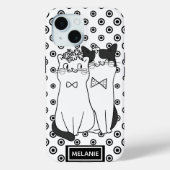 Cute Dotty Cats in Love Personated Case-Mate iPhone Case (Achterkant)