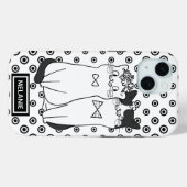 Cute Dotty Cats in Love Personated Case-Mate iPhone Case (Achterkant (horizontaal))