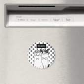 Cute Dotty Cats in Love Personated Magneet (Insitu (Vaatwasser))