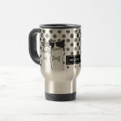 Cute Dotty Cats in Love Personated Reisbeker (Voorkant links)