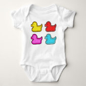 Cute Dotty Colorful Ducks Romper (Voorkant)