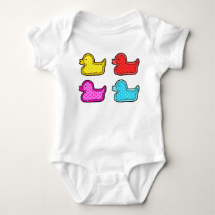 Cute Dotty Colorful Ducks Romper