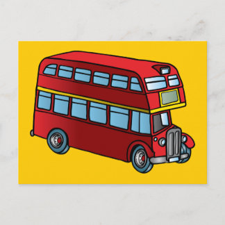 Cute Double Decker Bus Briefkaart
