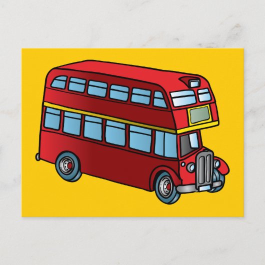 Cute Double Decker Bus Briefkaart (Voorkant)