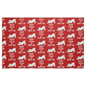 Cute double-hoophanged Frenchie koelt Stof (Fat Quarter)