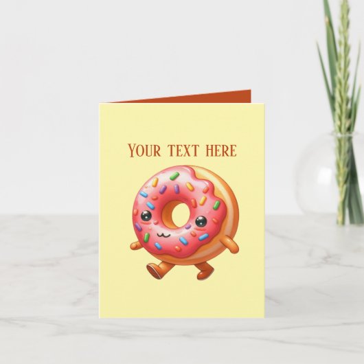 Cute doughnut lovers bakery vendors kaart (Voorkant)