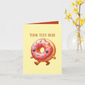 Cute doughnut lovers bakery vendors kaart (Gele Bloem)