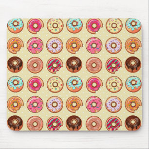 Cute Doughnut Pattern Muismat