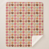 Cute Doughnut Pattern Sherpa Deken (Voorkant)