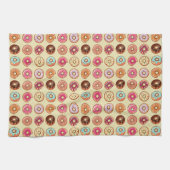 Cute Doughnut Pattern Theedoek (Horizontaal)