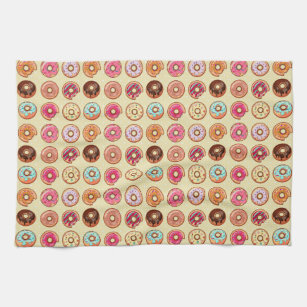 Cute Doughnut Pattern Theedoek