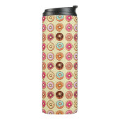 Cute Doughnut Pattern Thermosbeker (Gedraaid links)