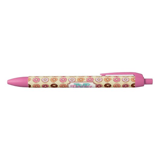 Cute Doughnut Pattern Zwarte Inkt Pen (Bovenkant)