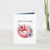 Cute doughnut shop customizable  kaart (Voorkant)