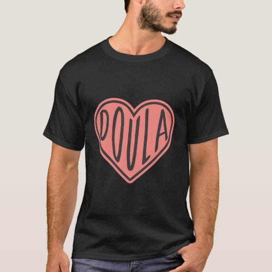 Cute Doula Heart Baby Birth Midoman T-shirt (Voorkant)