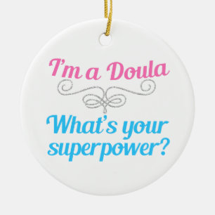 Cute Doula Superheld Keramisch Ornament